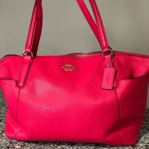 Large Coach purse bright pink